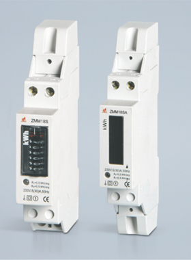 指明集团 ZMM18S 1P 导轨式单相电能表 120V/230V 6+1计数器显示
