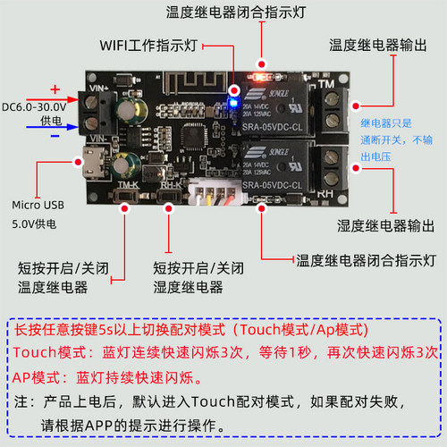 温度湿度控制器模块APP远程自动查看开关 孵化机S温湿双控监控温
