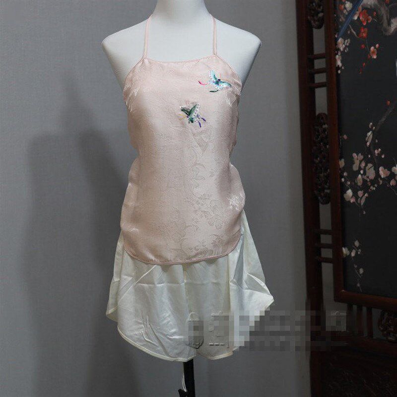 带胸垫新中式内衣日常抹胸刺绣花肚兜古风睡衣家居服吊带内搭肚兜图片