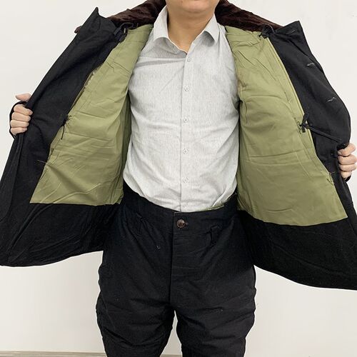 59地勤皮棉服h男冬季防寒保暖加厚羊皮纯棉上皮下棉衣棉裤外罩套