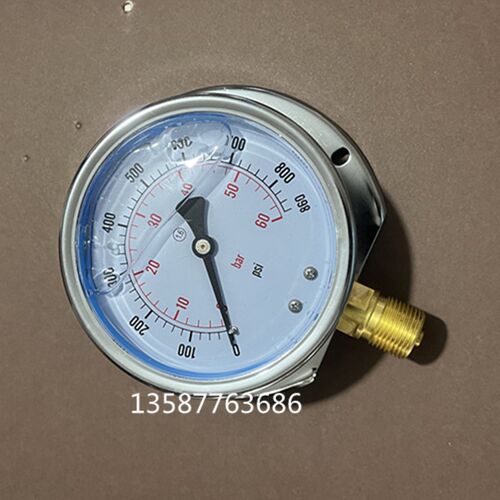 YN100T船用耐震压力表0-40bar后带边油压表0-60bar表盘直径100MM