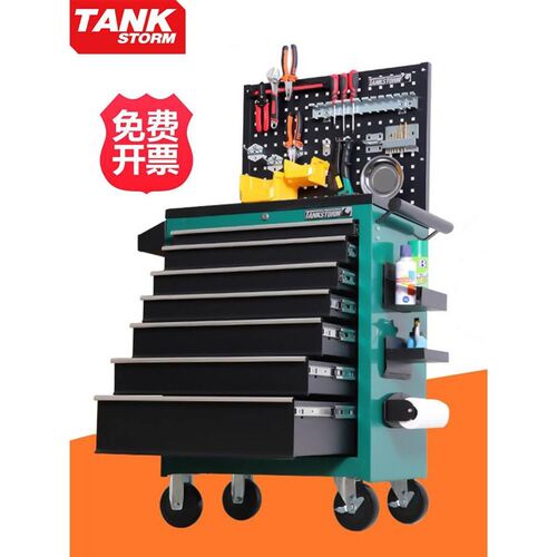 。汽修工具车小推车车间用重型工具柜移动铁皮柜抽屉式维修工具箱