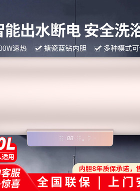 家用60升储水式电热水器 2200W速热低耗节能保温公寓出租屋热水器