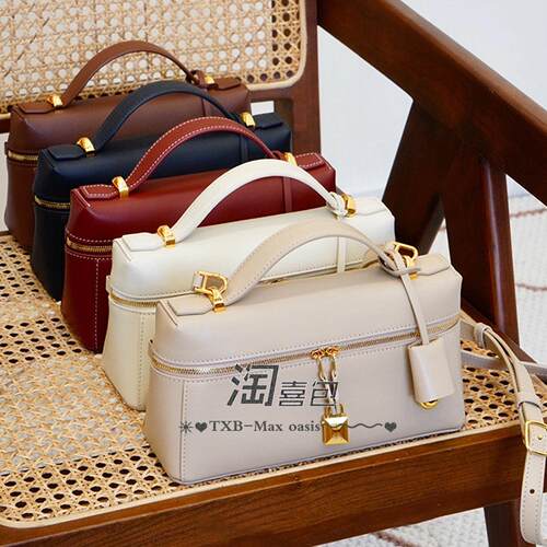 淘喜包自主 LP23意产Linen Calf牛皮斜挎饭盒包小牛皮二代盒子包
