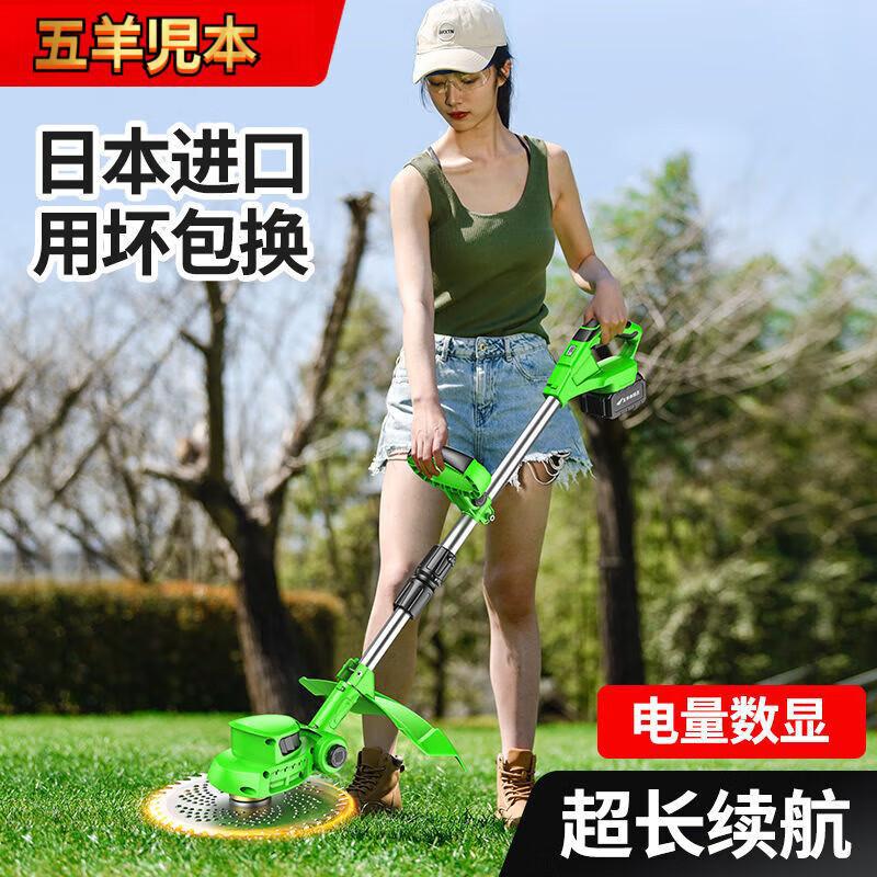 进口锂电池充电式小型割草机图片
