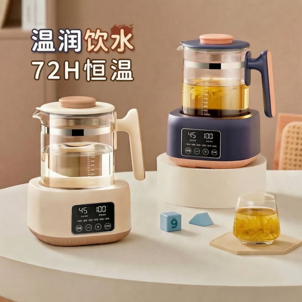 家用恒温智能高硼硅玻璃煮茶壶