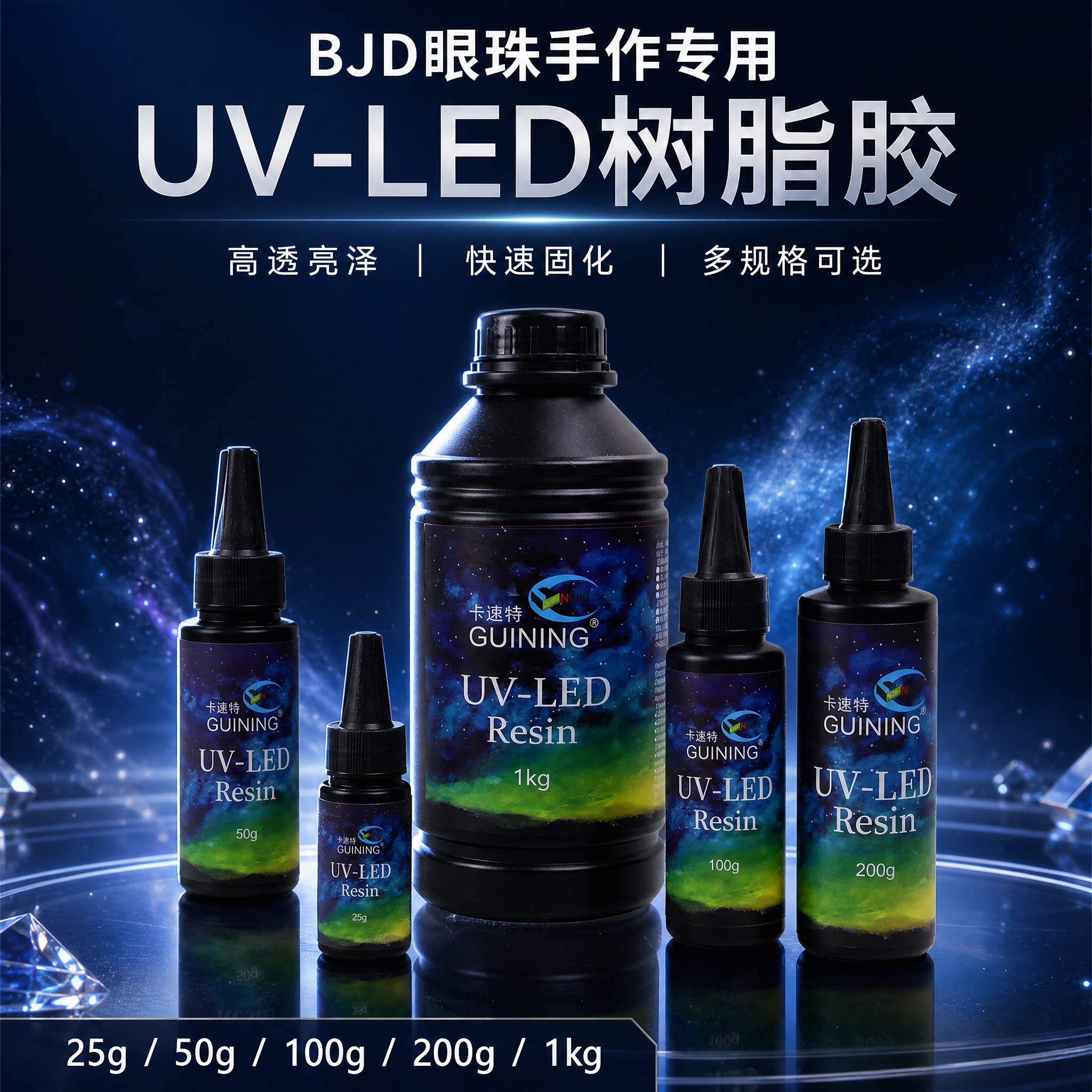 卡速特BJD眼球UV-LED滴胶高透