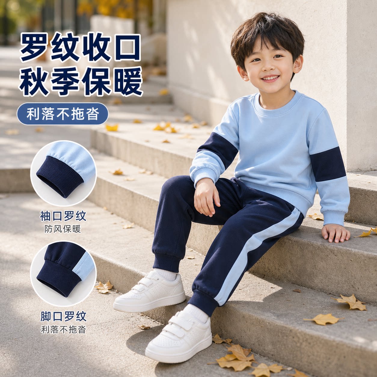 幼儿园学院风校服园服儿童开学季秋季运动 套装长袖长裤防蚊防晒