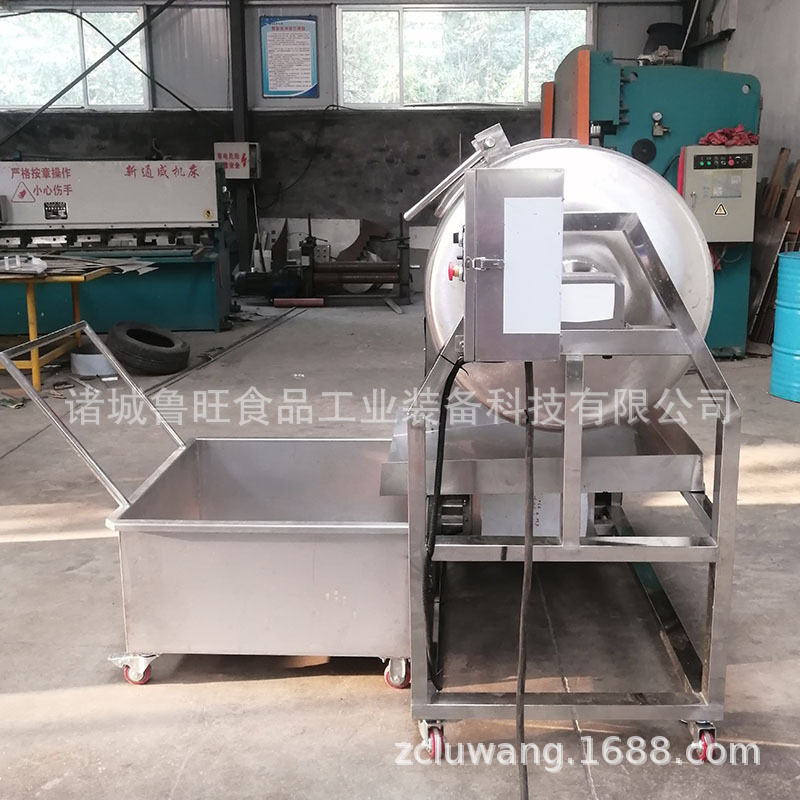 中开口变频调速滚揉腌制机 鸡柳入味真空滚揉机 食品厂肉制品腌制