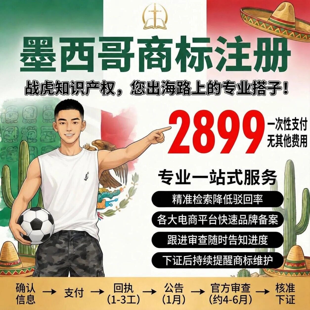 墨西哥商标注册2899搞定！专业代理快速品牌备案