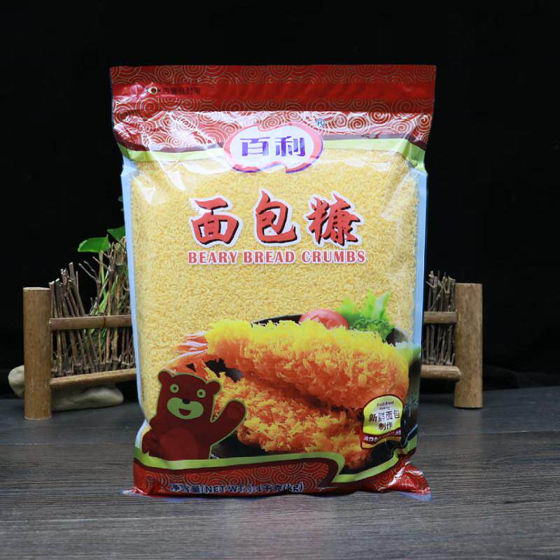 百利金黄色面包糠1kg家用大包装油炸香酥香蕉炸鸡排包裹粉面包屑