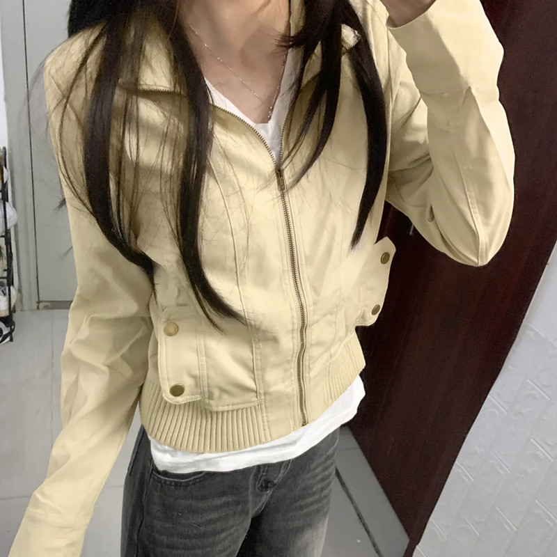 美式复古夹克外套女春秋