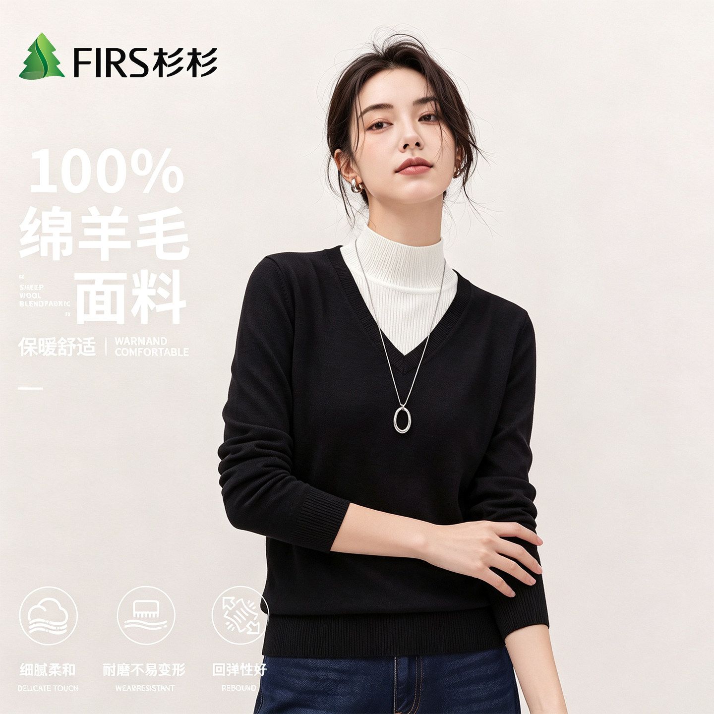 速 Firs/杉杉羊毛衫女士 多款式任选拍54.8元 - 86线报