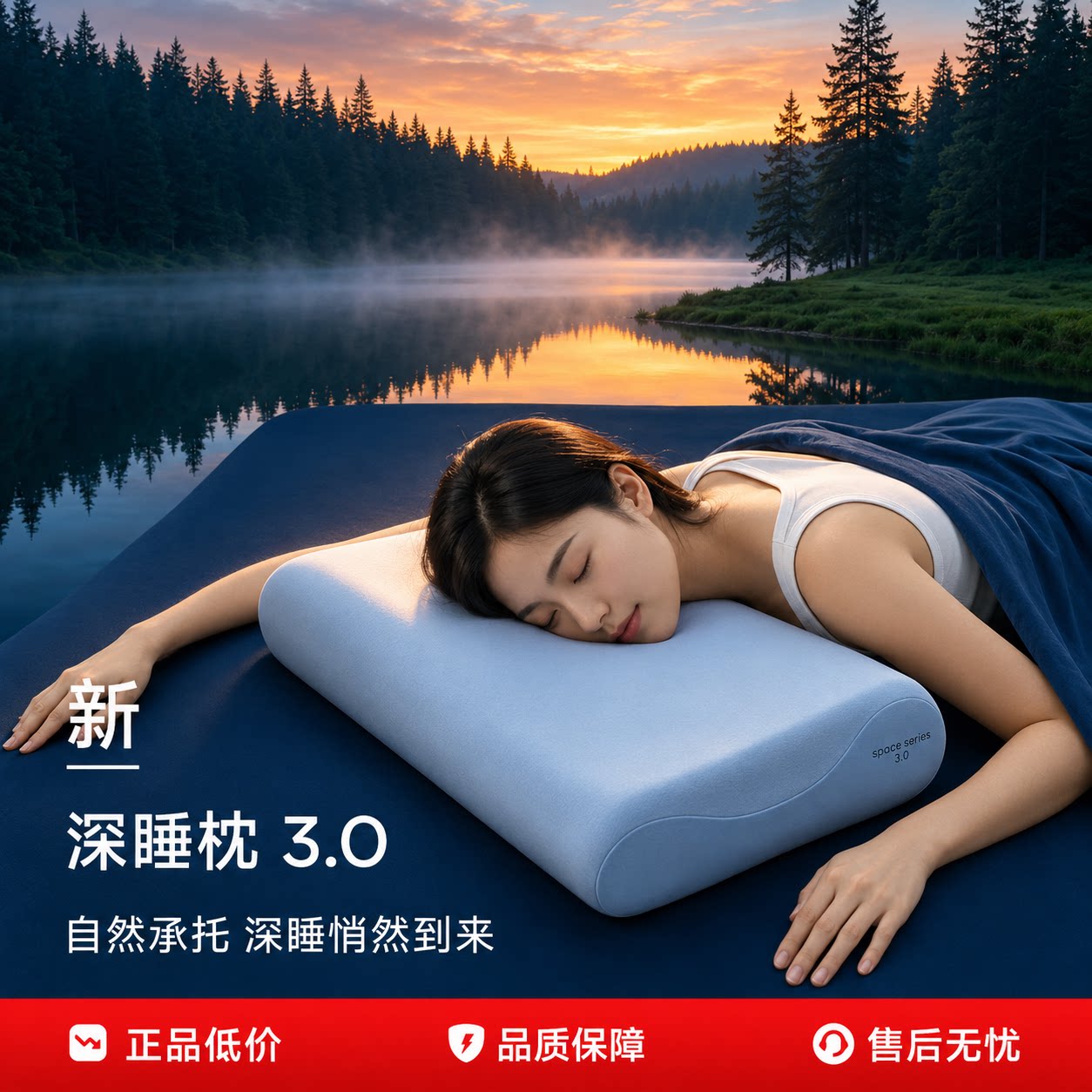 第三代深睡枕头pro3护颈椎助睡眠专用人体工学太空星球承托记忆棉