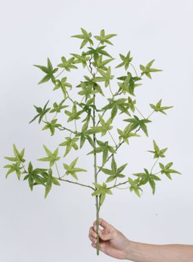 仿真绿植 迷平面绿枫叶假枫叶 室内家居插花装饰摆件仿生植物造景