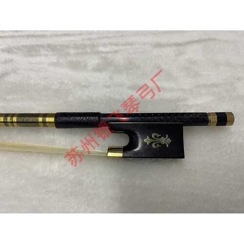 花碳纤小提琴琴黄铜雕花乌木尾库白马尾小提琴琴弓