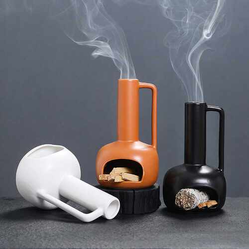 palo santo holder 秘鲁圣木鼠尾草燃烧托盘手柄陶瓷瓶子支架香炉