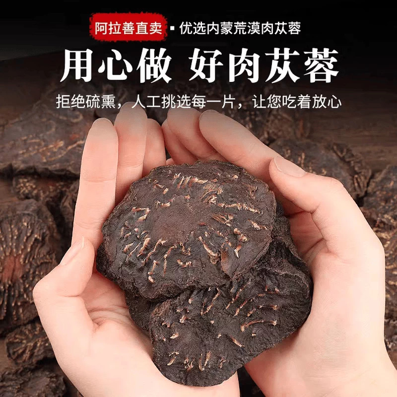 内蒙古阿拉善肉苁蓉切片正宗沙漠肉苁蓉阿拉善直发肉苁蓉煲汤煮粥