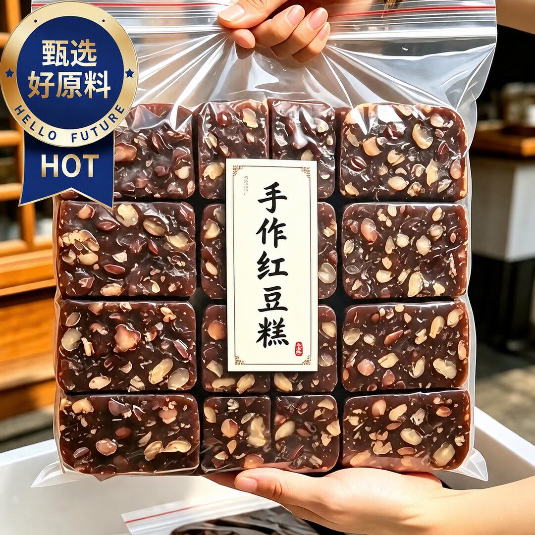【半价抢20个】手作红豆糕点代早餐无添蔗糖寝室营养饱腹充饥小零