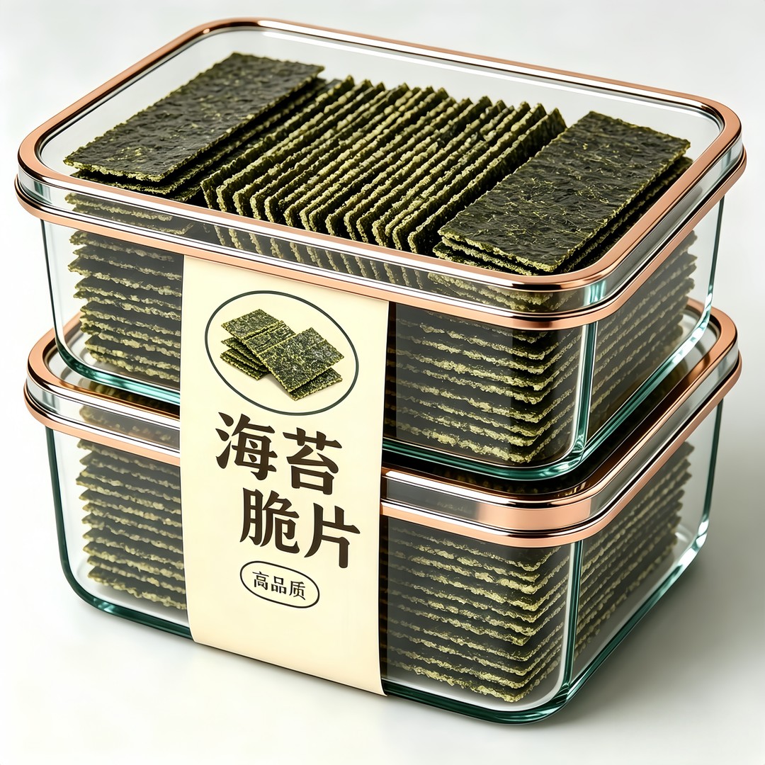 特价92片】海苔夹心脆片即食芝麻海苔儿童无添加孕妇解馋零食紫菜