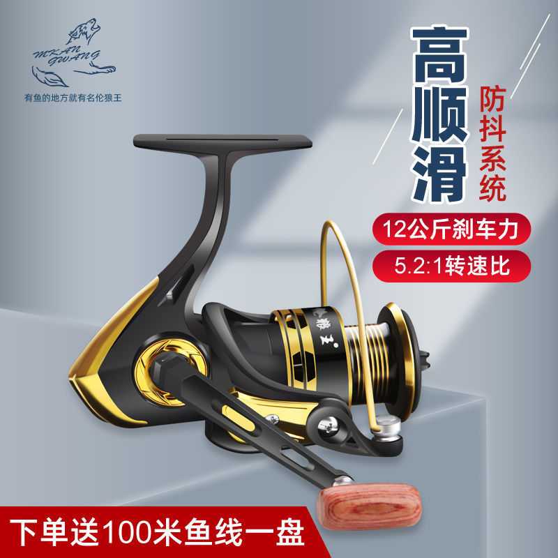 名伦狼王鱼轮纺车轮全金属鱼线轮渔轮海钓远投轮路亚轮图片