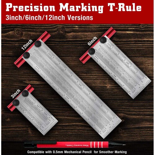 新款英制划线尺  不锈钢洞洞尺 木工刻度尺  Marking Rule