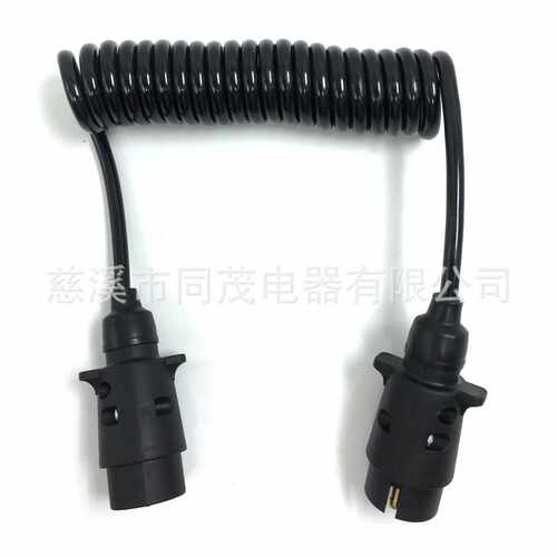 TM1101 7针12伏带线拖车连接插头卡车线缆卷线房车连接器