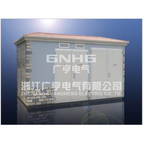 半贴瓷砖水泥箱变箱体/非金属景光式箱变外壳/箱式变电站壳体厂家