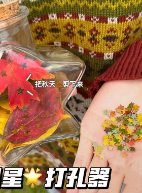 剪秋树叶五角星压花器手工DIY瓶