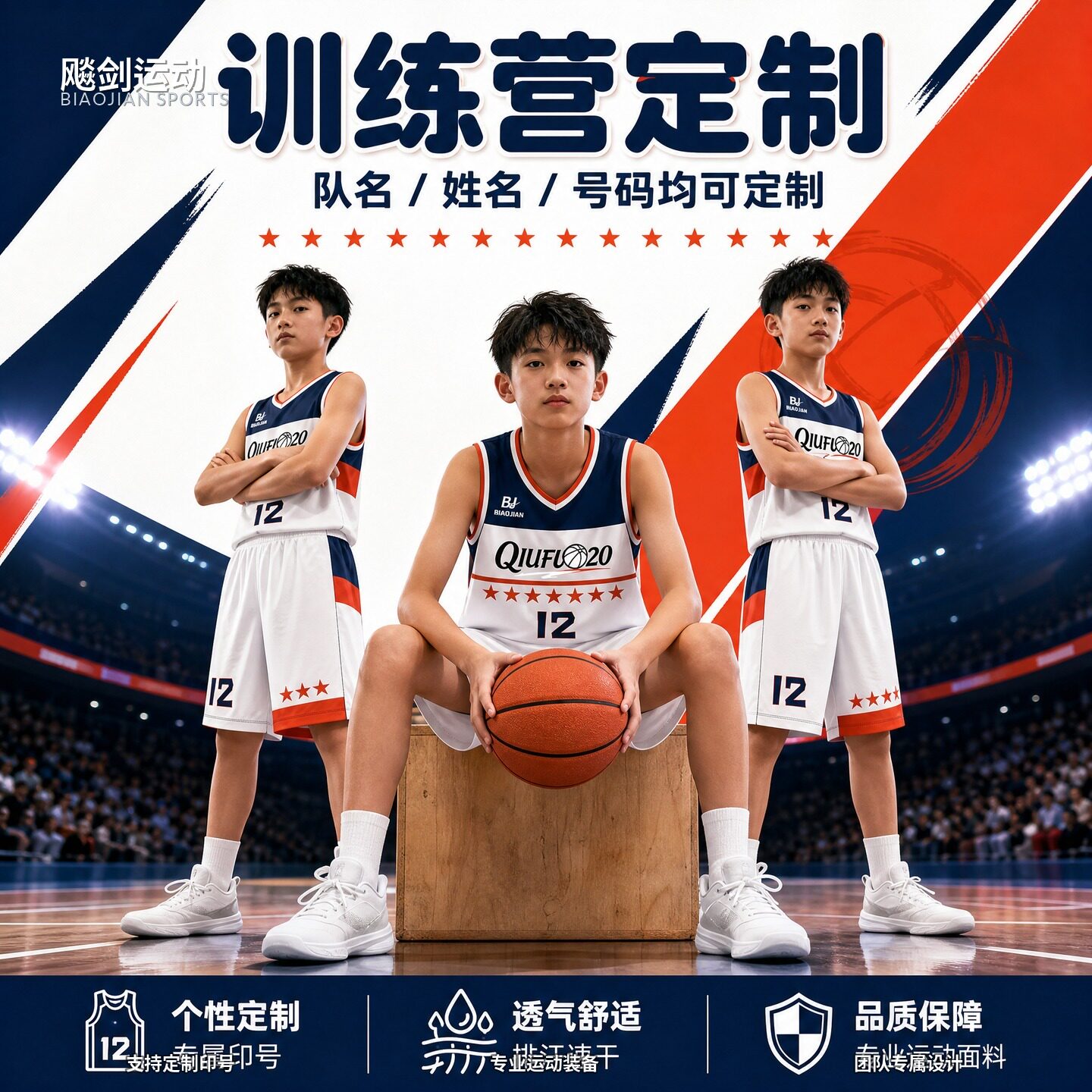 速干篮球服训练营透气套装球衣