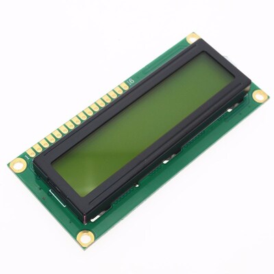 优质 LCD1602液晶显示屏开发板 黄绿屏 1602A 5V 黑字体 带背光