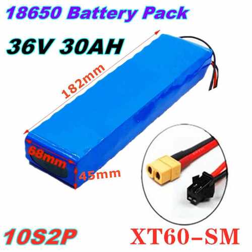 10S2P36V30ah电池组186500锂离子电池500W用于大功率摩 托车踏板
