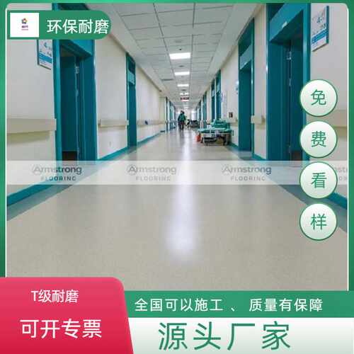 美国阿姆斯壮洁耐佳耐同质透心PVC卷材地胶 学校防滑耐磨塑胶地板