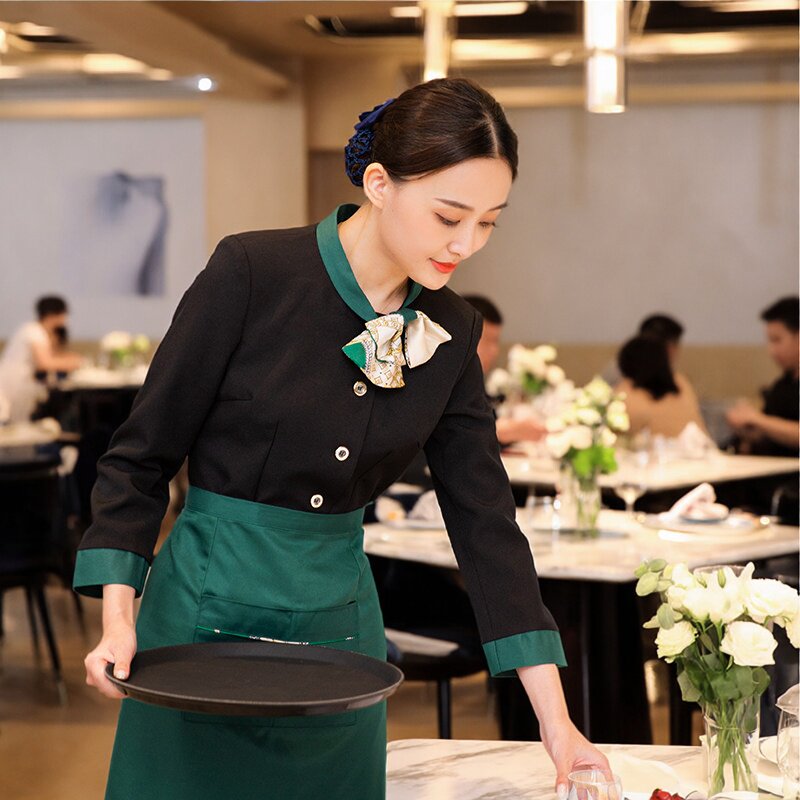 秋冬餐饮服务员工作服图片