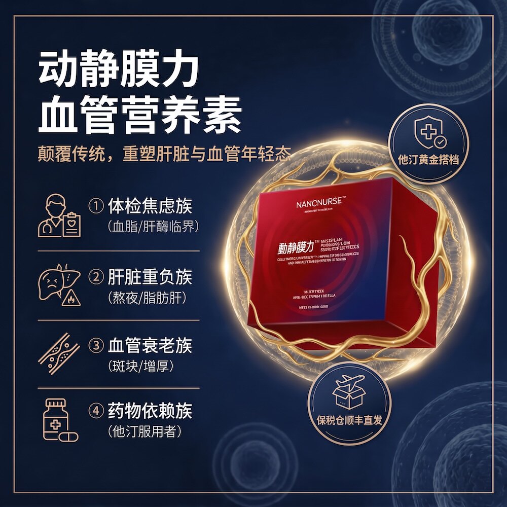 动静膜力血管营养素软胶囊护肝清脂修膜软管肝和血管健康90粒