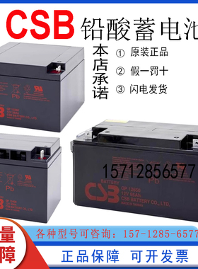 CSB蓄电池GP12260/GP1234/GP12400/12650铅酸12V26AH34AH40AH65AH