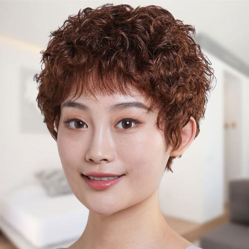 贝丝特假发中老年真发整顶假发套