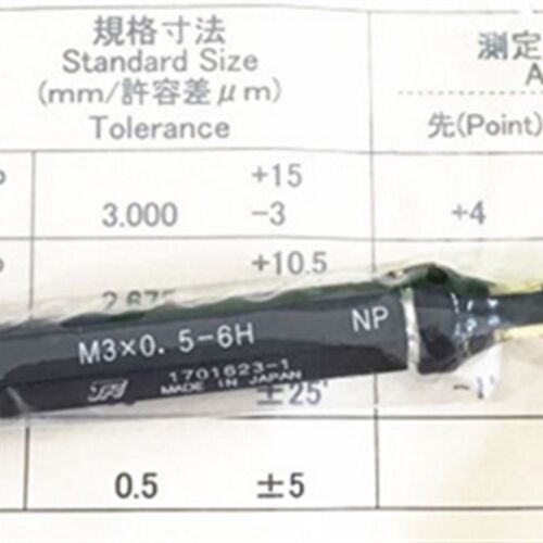 正品现货 日本JPG测范社螺纹量规螺纹塞规M3*0.5-6H GPNP 牙规