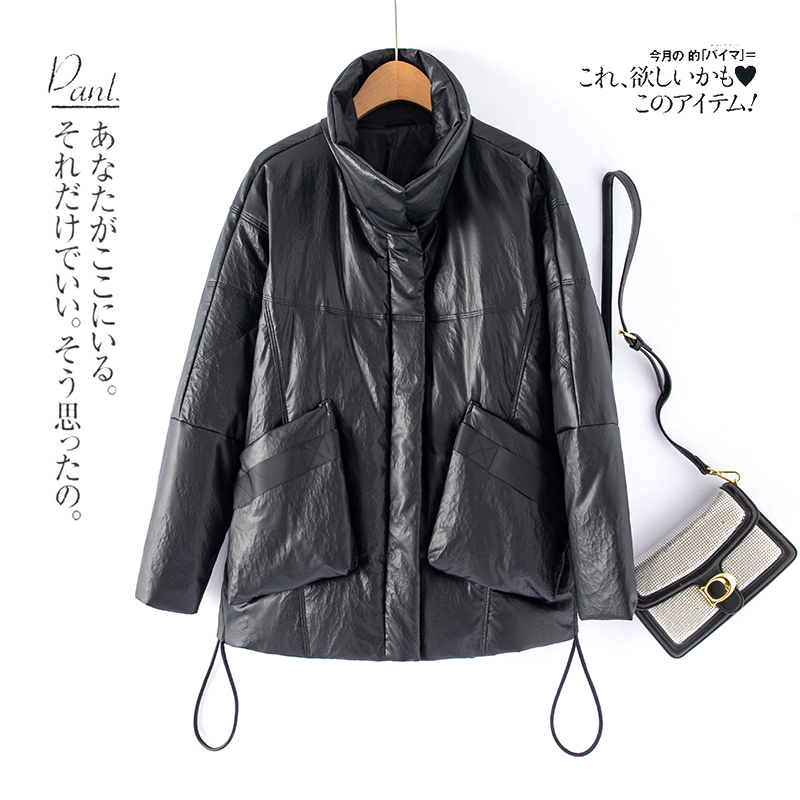 真皮羽绒服女中长款2025冬季新款小个子皮衣绵羊皮白鸭绒皮草外套