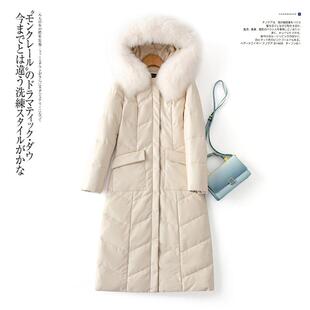 真皮羽绒服女中长款2026新款冬季绵羊皮皮衣狐狸毛领修身大码外套
