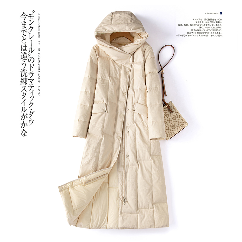 海宁真皮羽绒服女中长款2025冬新款绵羊皮衣大码宽松加厚皮草外套