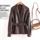 皮衣外套女2025新款 春秋小个子真皮风衣短款 收腰显瘦绵羊皮夹克潮