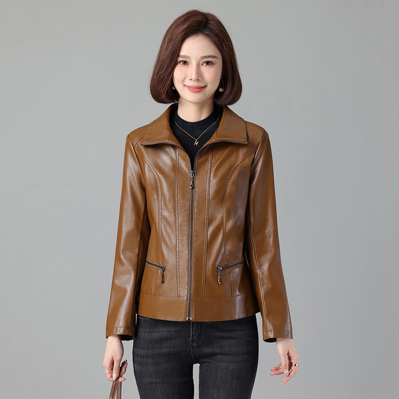 海宁真皮皮衣女短款绵羊皮2025年春秋新款皮夹克矮个子机车小外套