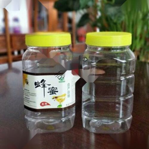 二斤蜂蜜瓶蜜蜂瓶塑料专用瓶1加厚两装一公斤一瓶子带内盖密封罐