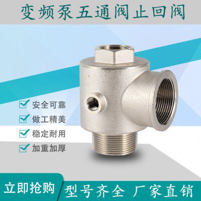 五通阀变频恒压泵配件止回阀不锈钢加厚型加长型DN25DN32DN40DN50