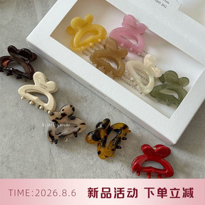 韩版醋酸多彩兔子刘海发抓可爱法式小抓夹发夹顶夹侧边夹