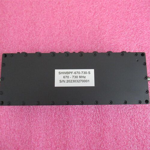 中心频率700MHz 带宽:60MHz 670-730MHz 20W 射频腔体带通滤波器