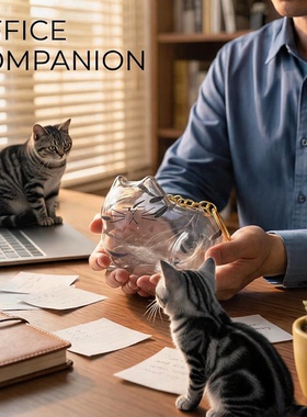 超大号透明猫毛收集器宠物毛收纳盒猫咪毛发纪念挂件随身毛发摆件