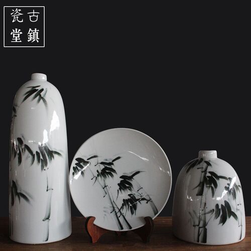 现代简约落地客厅创意插花摆件家居装饰品陶瓷花艺摆设