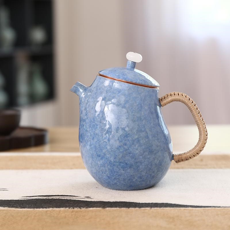 虞美人纯手工一体嘴带过滤网纯铜泡茶壶高温做色高端功夫茶冲茶壶